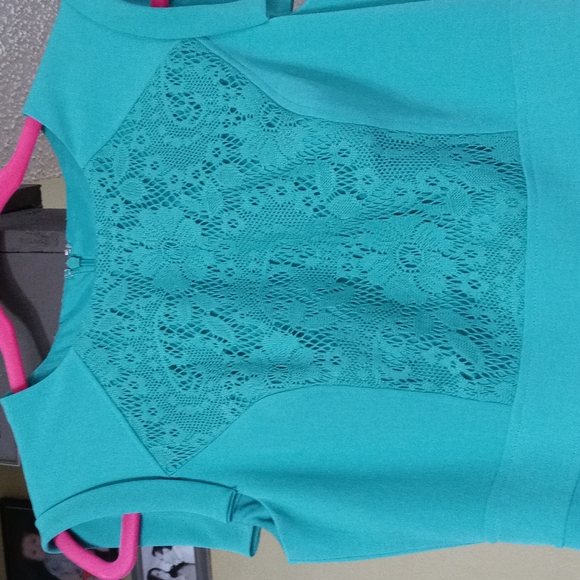 Adrianna Papell Body Contour Mini Dress Sleeveless w/Lace Women's Size 4 - Picture 2 of 6